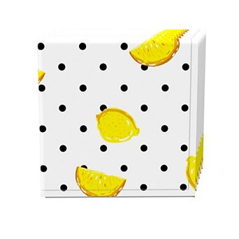 Napkin Set, 100% Polyester, Set of 4, 18x18", Summertime Lemons