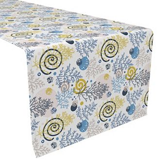 Table Runner, 100% Polyester, 12x72", Winter Swirls and Twirls