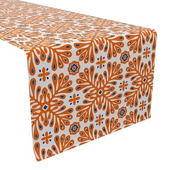 Table Runner, 100% Cotton, 16x90", Floral 167