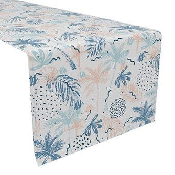 Table Runner, 100% Cotton, 16x72", Tropical Summer