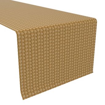 Table Runner, 100% Polyester, 12x72", Fine Cane Woven Fibers