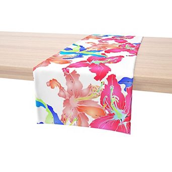 Table Runner, 100% Cotton, 16x90", Floral 88