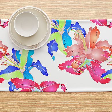 Table Runner, 100% Cotton, 16x90", Floral 88