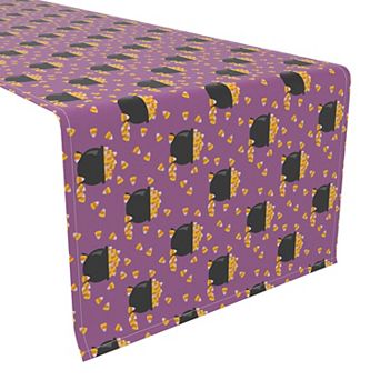 Table Runner, 100% Polyester, 12x72", Pot of Candy Corn
