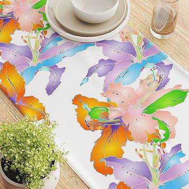 Table Runner, 100% Cotton, 16x72", Floral 215