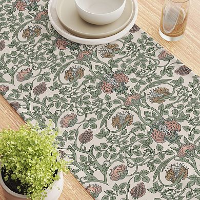 Table Runner, 100% Cotton, 16x90", Floral 63