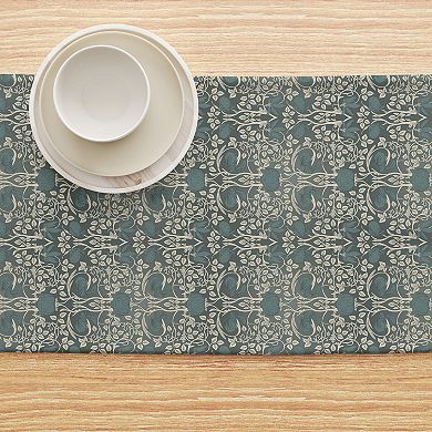 Table Runner, 100% Cotton, 16x72", Floral 49