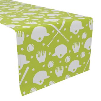 Table Runner, 100% Cotton, 16x90", Baseball Equipment