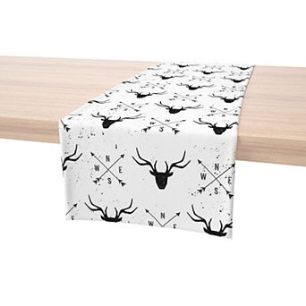 Table Runner, 100% Cotton, 16x90", Deer & Arrows