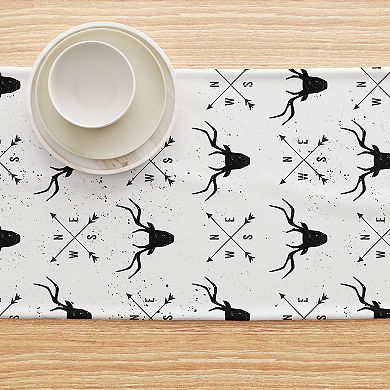 Table Runner, 100% Cotton, 16x90", Deer & Arrows