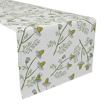 Table Runner, 100% Polyester, 14x108", Natures Flowers