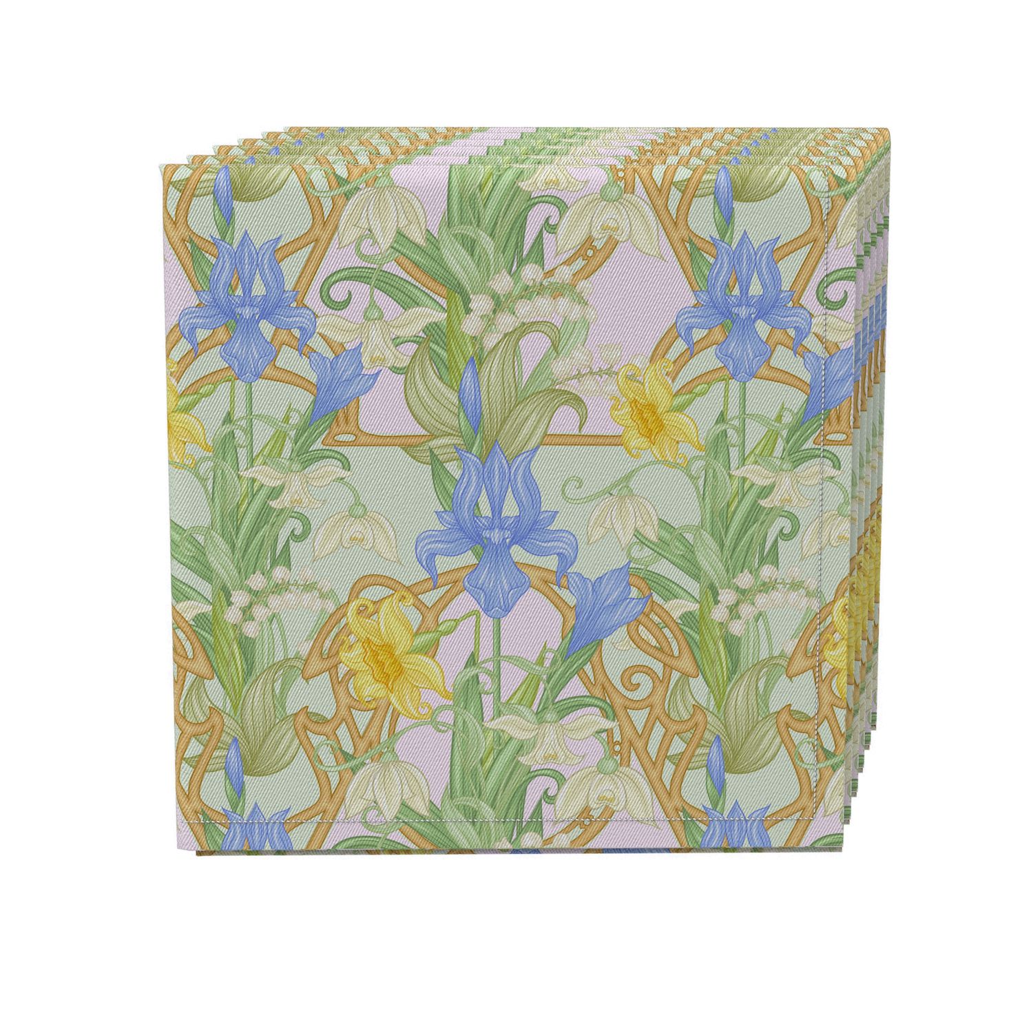 Napkin Set Of 4 100 Cotton 20x20 Floral 144   6255833