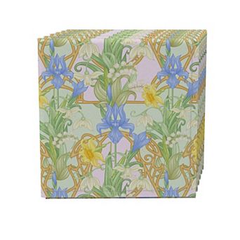 Napkin Set of 4, 100% Cotton, 20x20", Floral 144
