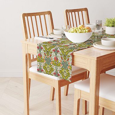 Table Runner, 100% Cotton, 16x108", Floral 38