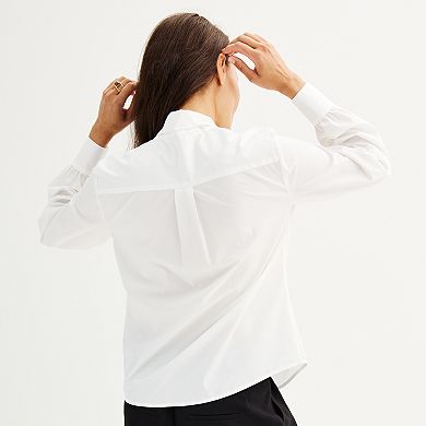 Women's Nine West Bow Neck Button Down Top