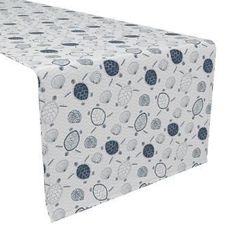 Table Runner, 100% Cotton, 16x108", Underwater Wildlife