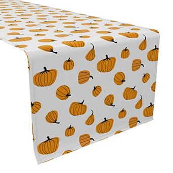 Table Runner, 100% Cotton, 16x90", Simple Pumpkin Design