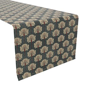 Table Runner, 100% Cotton, 16x72", Floral 126