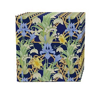 Napkin Set of 4, 100% Cotton, 20x20", Floral 142