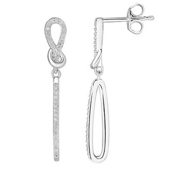 Sterling Silver 1/5 Carat T.W. Diamond Drop Earrings