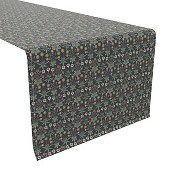 Table Runner, 100% Cotton, 16x90", Floral 76