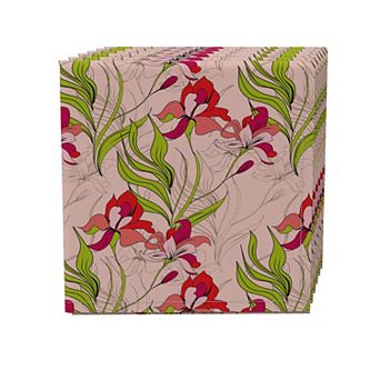 Napkin Set of 4, 100% Cotton, 20x20", Floral 141