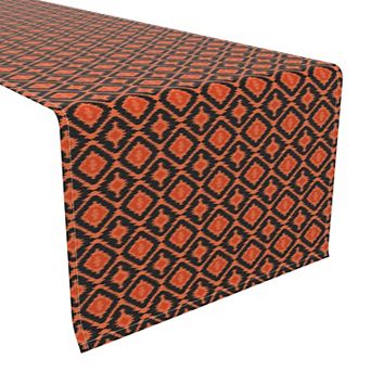 Table Runner, 100% Polyester, 12x72", Ikat Halloween