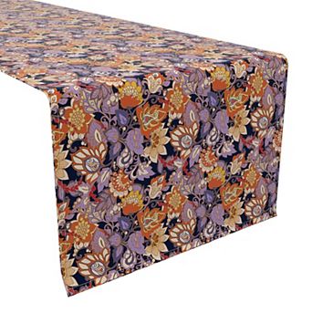 Table Runner, 100% Cotton, 16x90", Floral 26