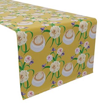 Table Runner, 100% Cotton, 16x72", Floral 84