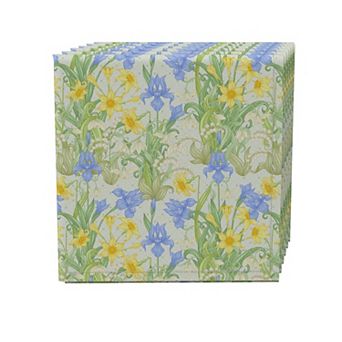 Napkin Set of 4, 100% Cotton, 20x20", Floral 137