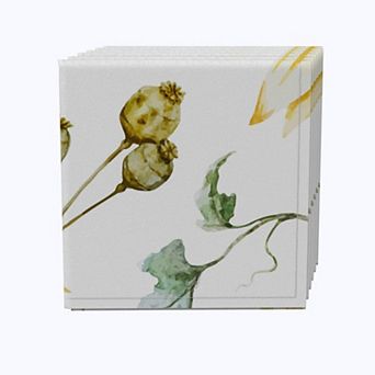 Napkin Set of 4, 100% Cotton, 20x20", Floral 211