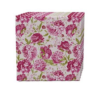 Napkin Set of 4, 100% Cotton, 20x20", Floral 200