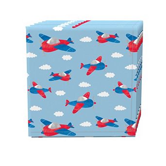 Napkin Set, 100% Polyester, Set of 4, 18x18", Up in the Clouds
