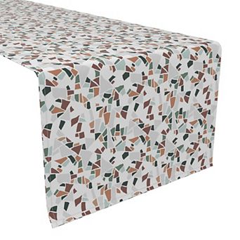 Table Runner, 100% Polyester, 12x72", Terrazzo Print