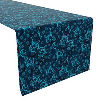 Table Runner, 100% Cotton, 16x108", Floral 163
