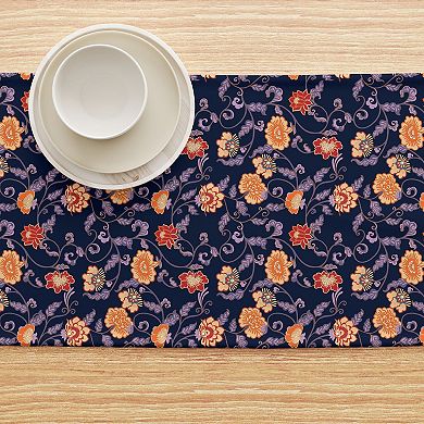 Table Runner, 100% Cotton, 16x72", Floral 25