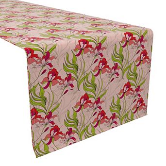 Table Runner, 100% Cotton, 16x72", Floral 141