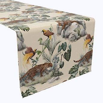 Table Runner, 100% Cotton, 16x72", Floral 210