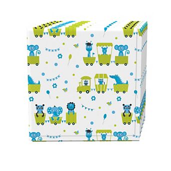 Napkin Set, 100% Polyester, Set of 4, 18x18", Cartoon Animals & Trains