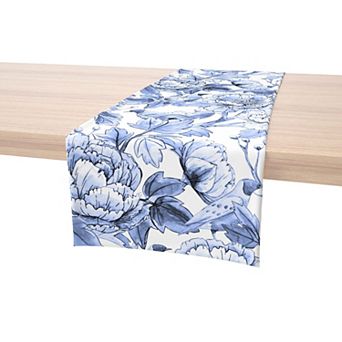 Table Runner, 100% Cotton, 16x72", Floral 225