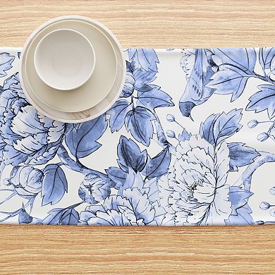 Table Runner, 100% Cotton, 16x72", Floral 225