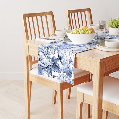 Table Runner, 100% Cotton, 16x72", Floral 225