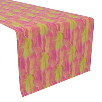 Table Runner, 100% Polyester, 14x108", Abstract Paint