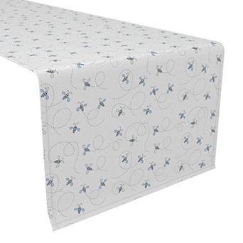 Table Runner, 100% Polyester, 14x108", Buzzing Bees