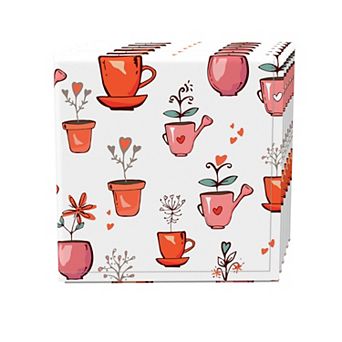 Napkin Set, 100% Polyester, Set of 4, 18x18", Love of Plants