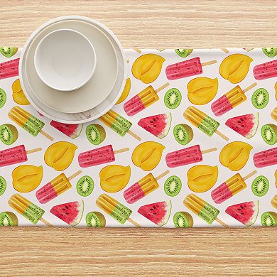 Table Runner, 100% Cotton, 16x72", Summer Fruit Pops