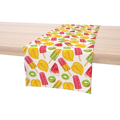 Table Runner, 100% Cotton, 16x72", Summer Fruit Pops