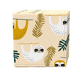 Napkin Set, 100% Polyester, Set of 4, 18x18", Sloths Hanging Around