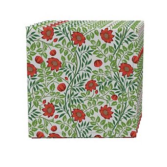 Napkin Set of 4, 100% Cotton, 20x20", Floral 72