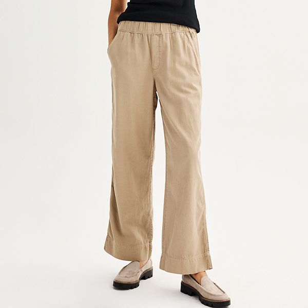 Women's Sonoma Goods For Life® Elastic Waist Wide Leg Pants